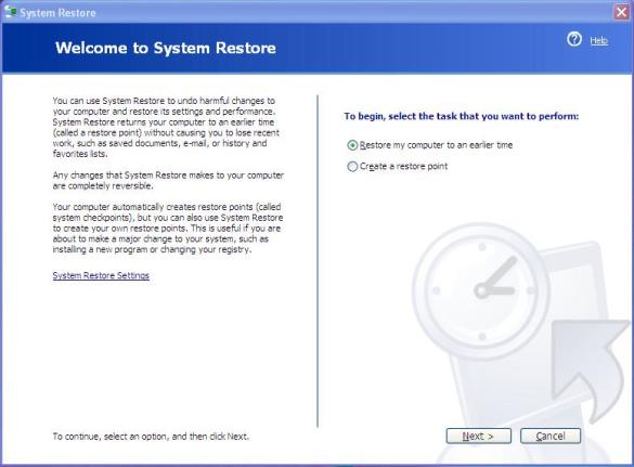 How to restore your computer in its original state using Windows XP?